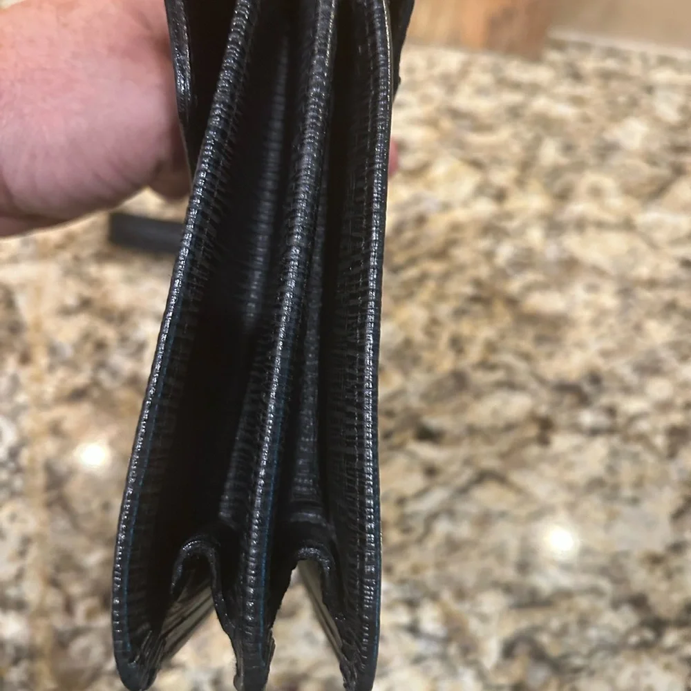 Gianne Versace Black Clutch with Gold Accents with coa - Picture 3 of 12